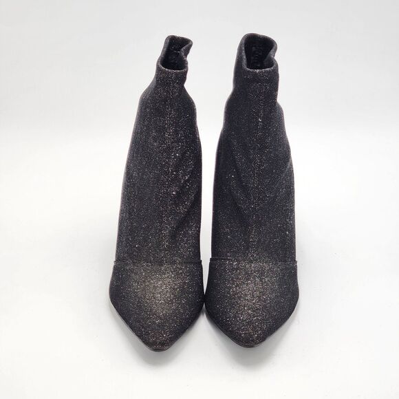 Brash Spicy Sparkle Black Sock Ankle Boots Size 8.5 - Picture 2 of 8